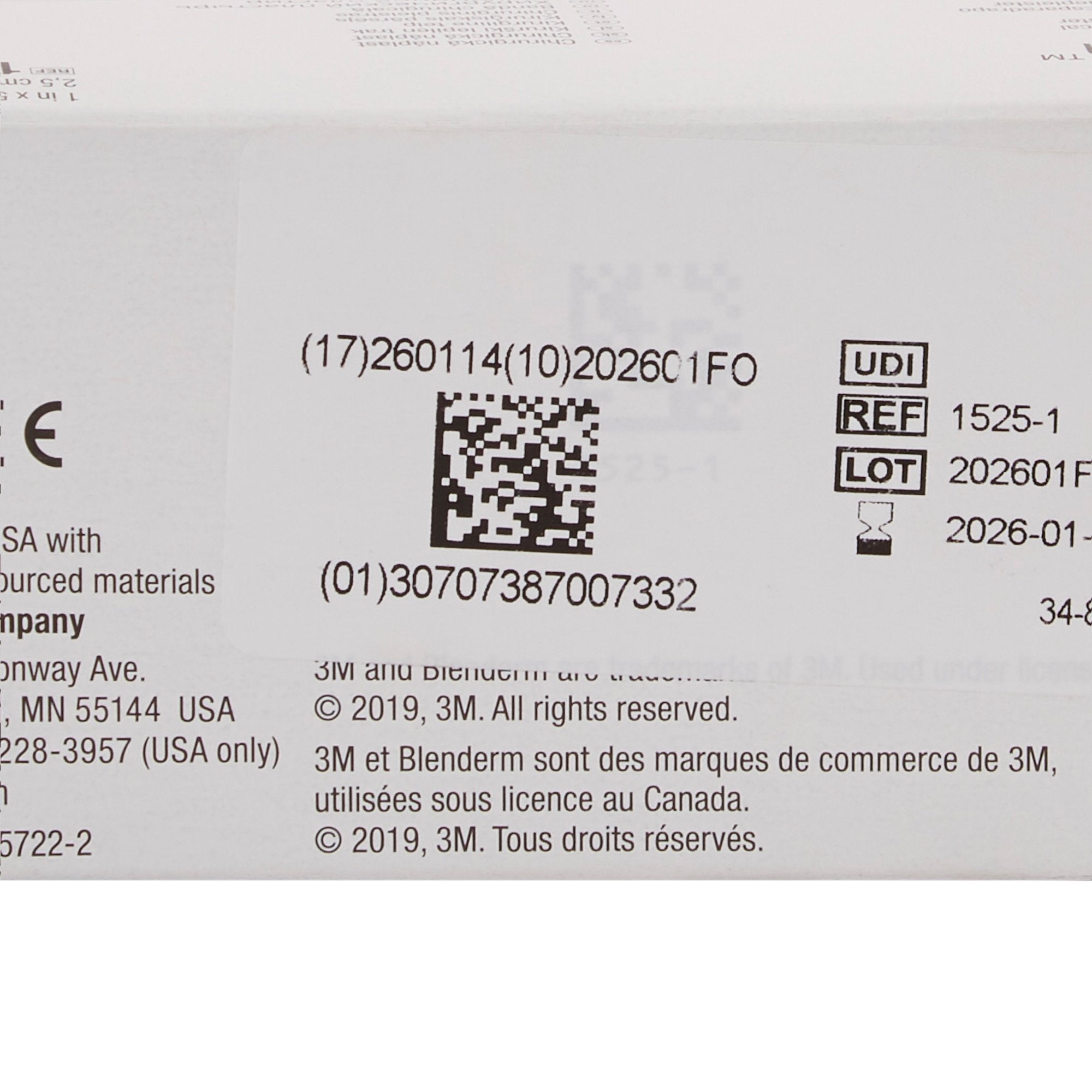 3M™ Blenderm™ Plastic Medical Tape, 1 Inch x 5 Yard, Transparent 1525-1