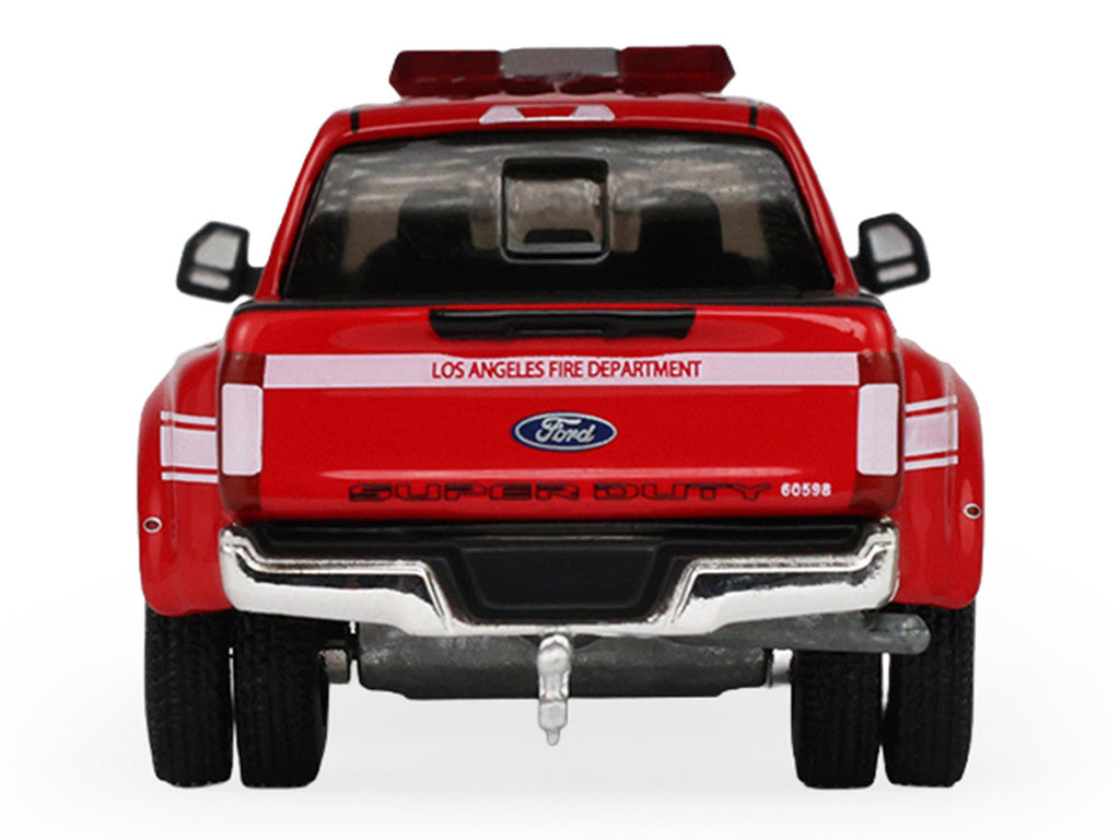 2018 Ford F-350 Pickup Truck "Los Angeles Fire Department" Red with White Stripes "Fire & Rescue" Series #5 1/64 Diecast Model Car by Greenlight