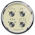 AutoMeter Gauge Quad 5in. 0 Ohm(e) to 90 Ohm(f) Elec Prestige Antq. Ivory 2009
