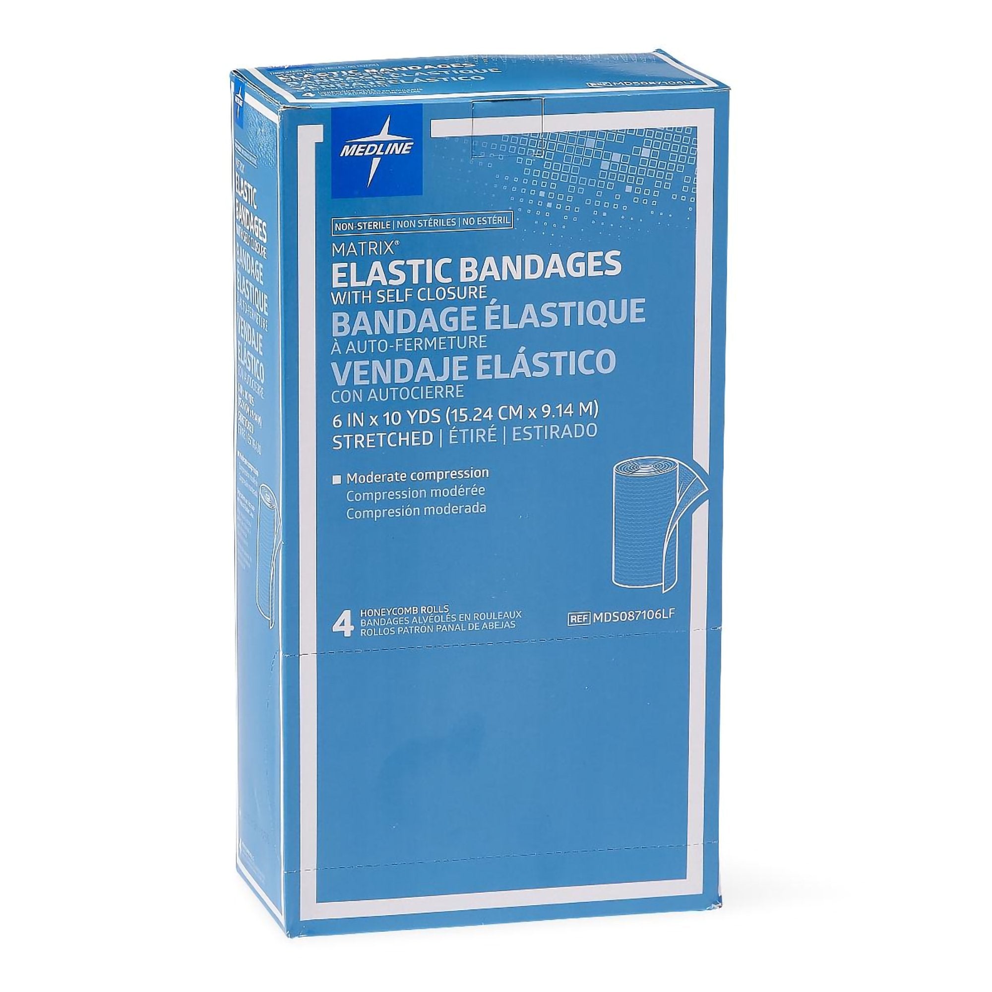 Matrix Double Hook and Loop Closure Elastic Bandage, 6 Inch x 10 Yard MDS087106LF