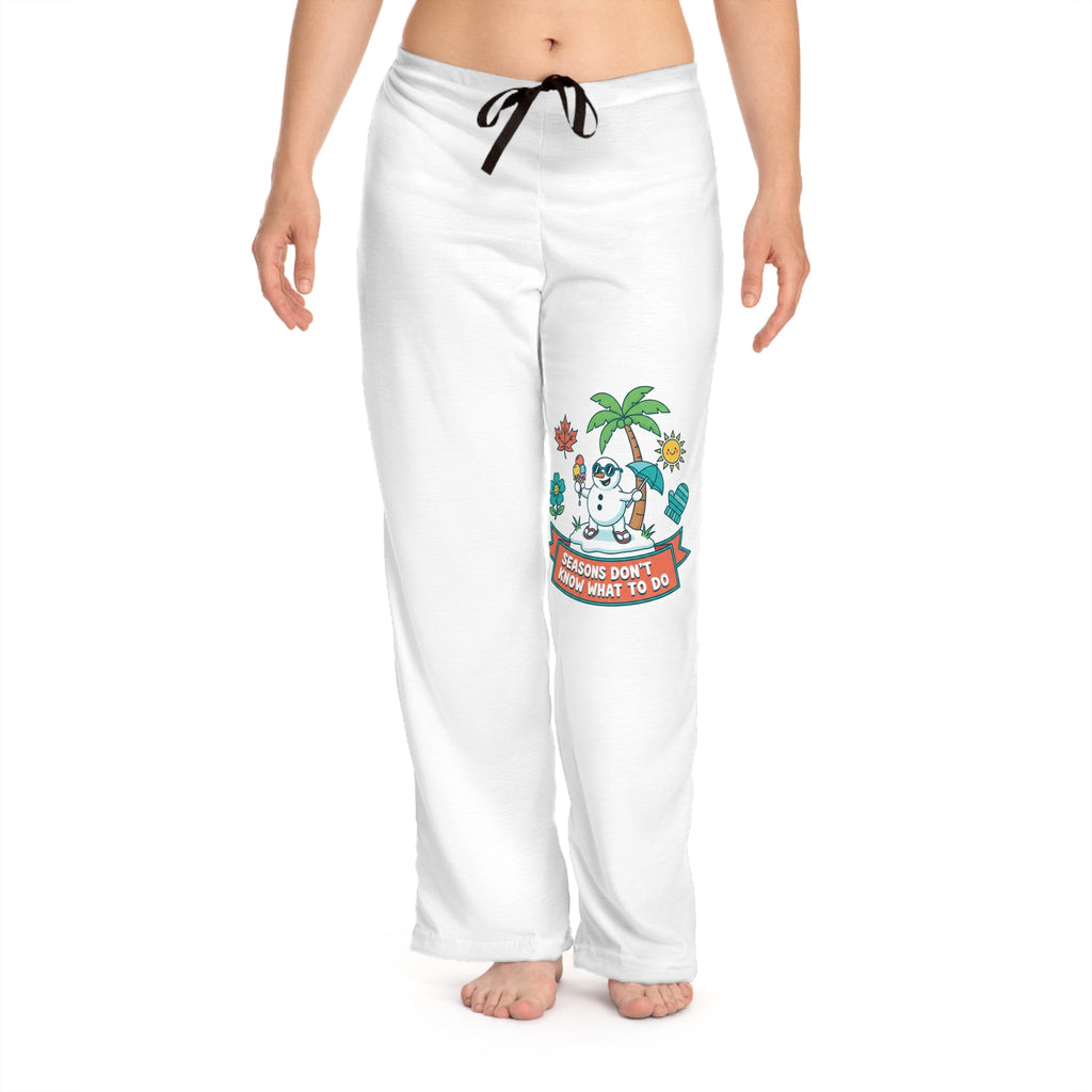 Funny Seasonal Women's Pajama Pants — Holiday Pattern AOP
