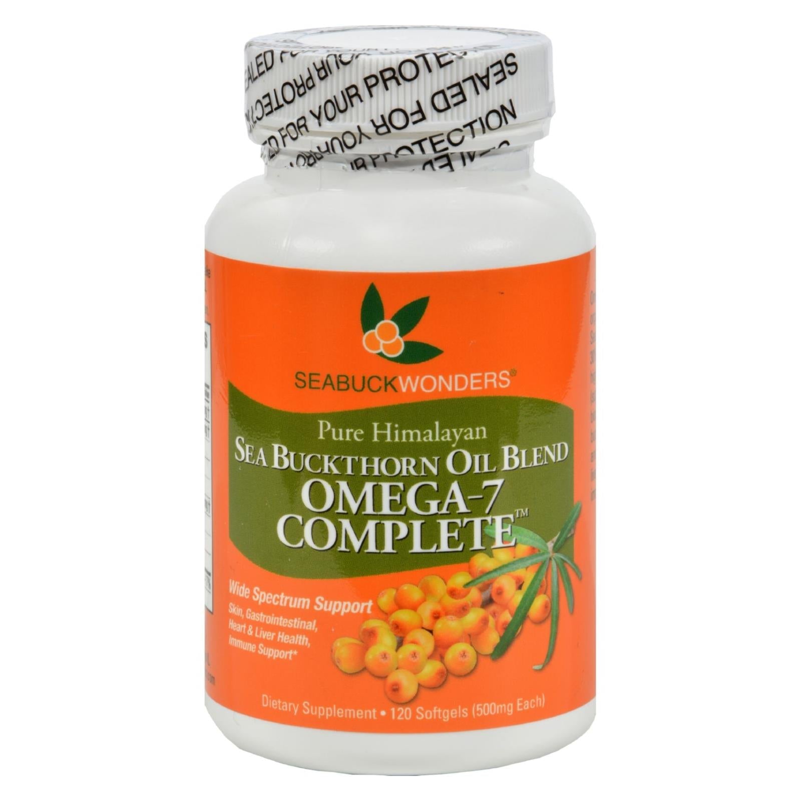 Seabuck Wonders Sea Buckthorn Oil - 500mg, 120 Softgels