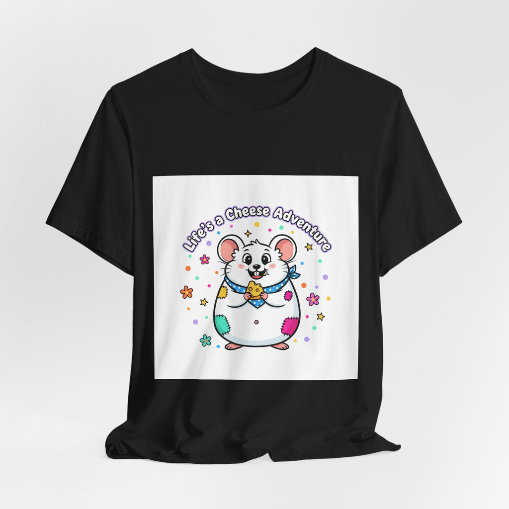 Cheese Adventure Mouse Tee | Rodent-core, quirky animal design