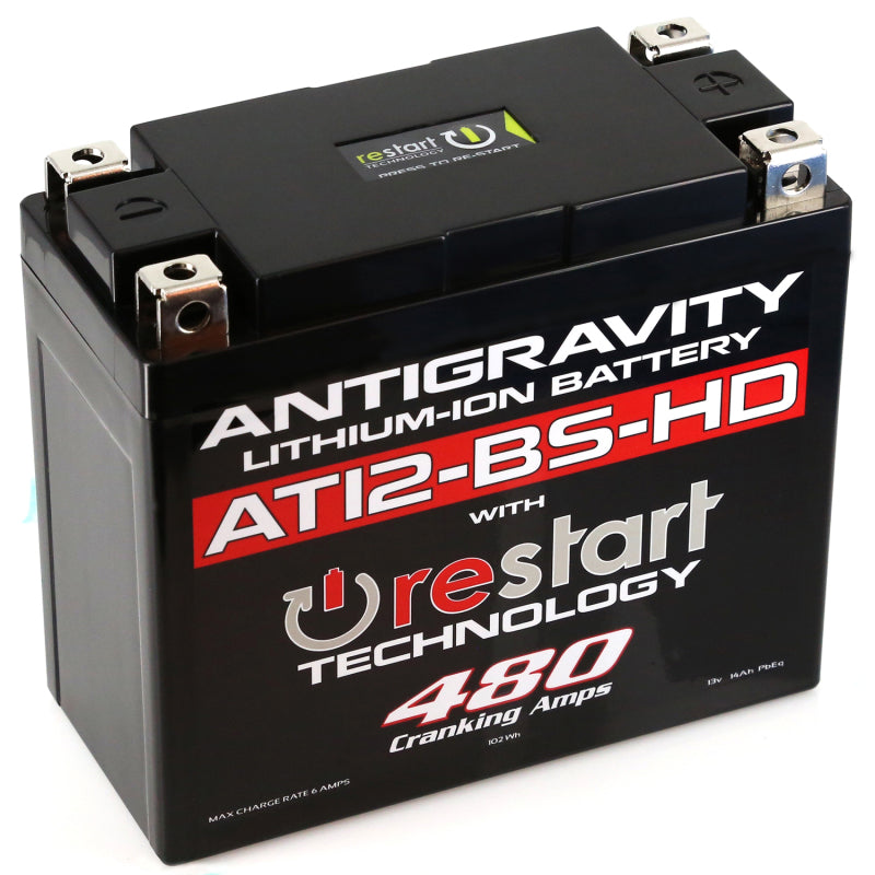 Antigravity Batteries Antigravity YT12-BS High Power Lithium Battery w/Re-Start AG-AT12BS-HD-RS