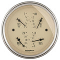 AutoMeter Gauge Quad 3-3/8in. 0 Ohm(e) to 90 Ohm(f)Elec Antique Beige 1814