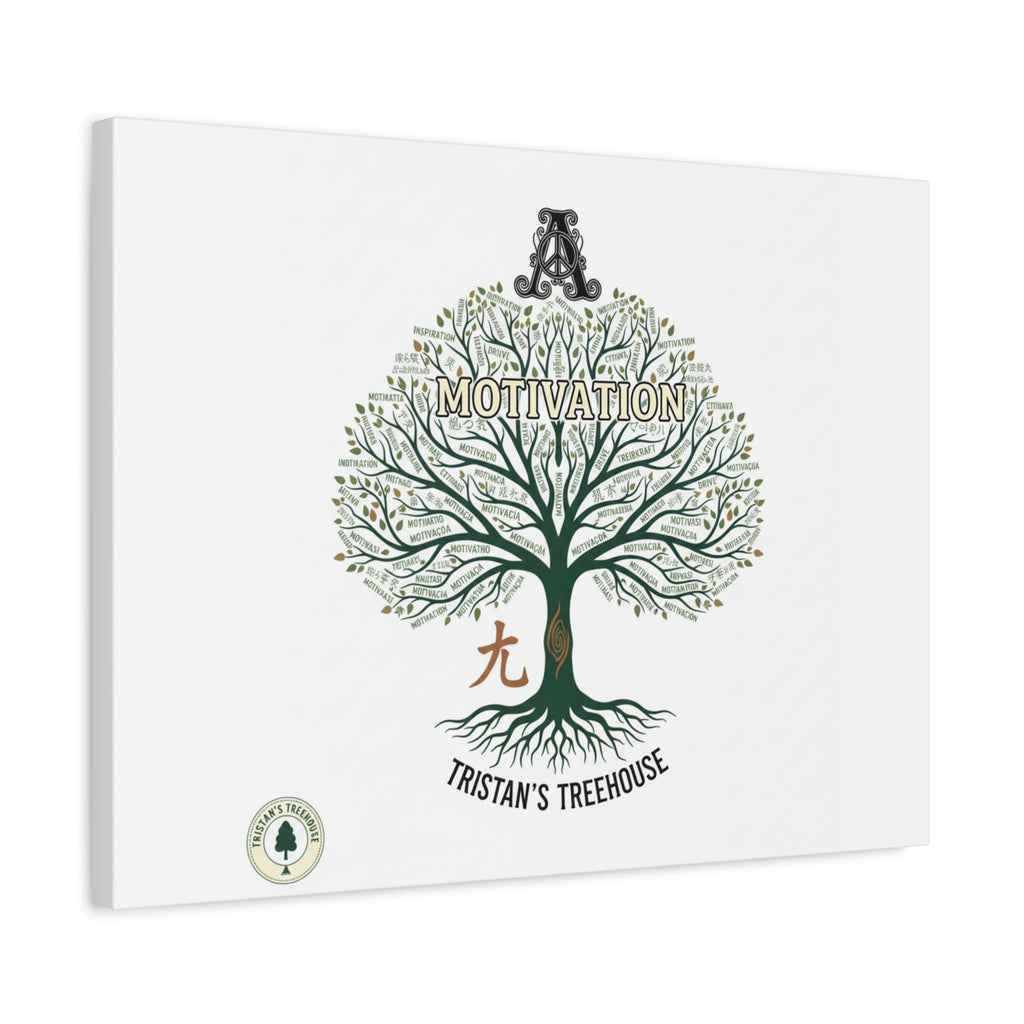 Handwritten Doodle Tree Canvas | Matte Stretched Wall Art