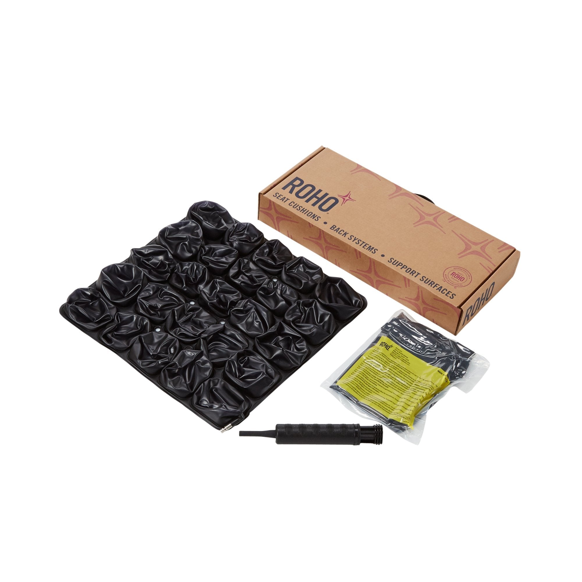 ROHO® Mosaic® Seat Cushion, 18 in. W x 18 in. D, Foam, Black, Inflatable MOS1818CA