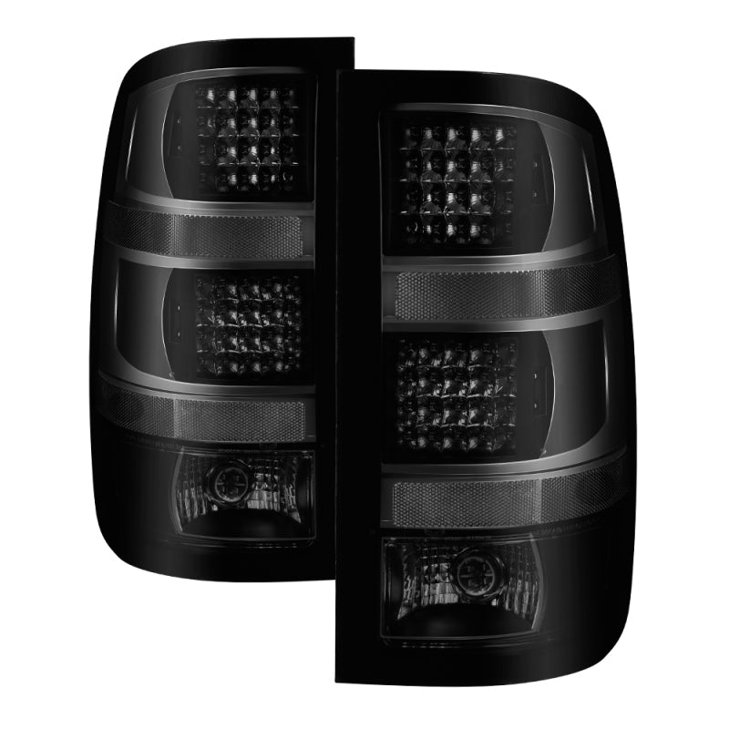 SPYDER Xtune GMC Sierra 07-13 LED Tail Lights Black Smoked ALT-JH-GS07-LED-BSM 9034077