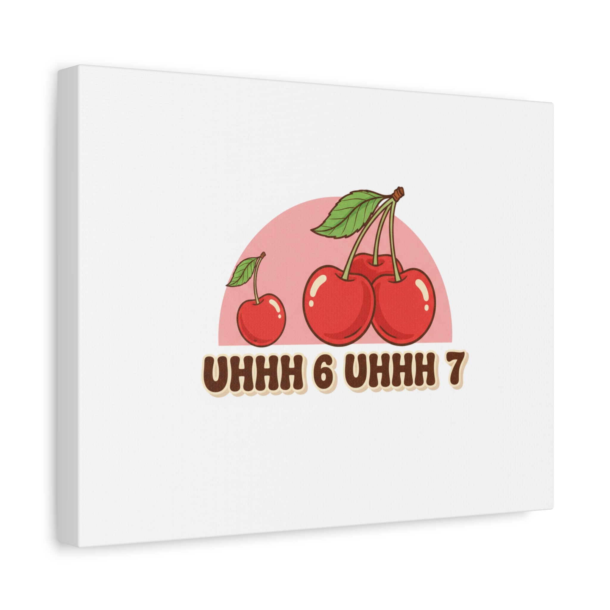 Six Severn Cherry Retro Graphic Canvas | kawaii fruit print, vintage cherry design