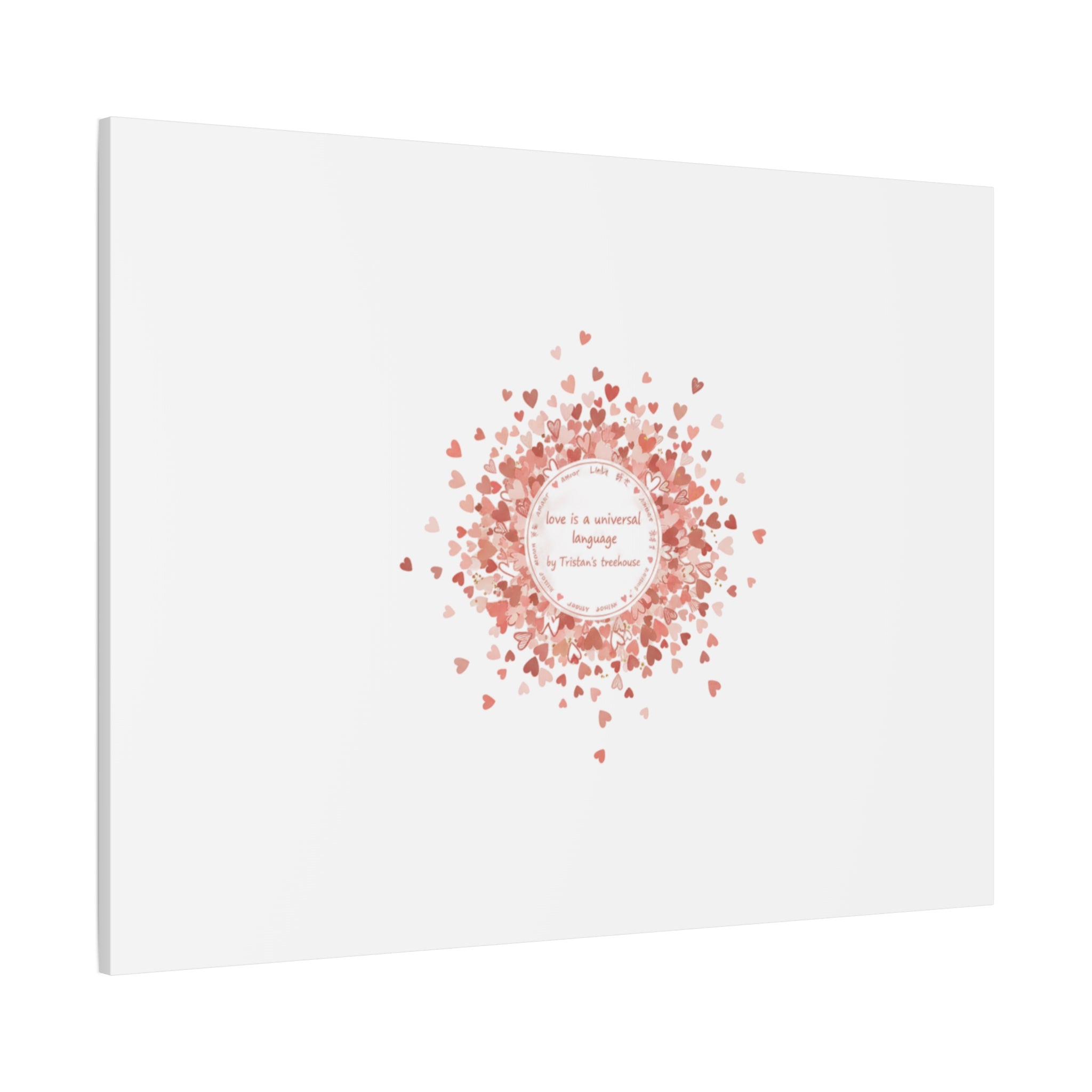 Tiny Heart Confetti Canvas | Matte Stretched Wall Art