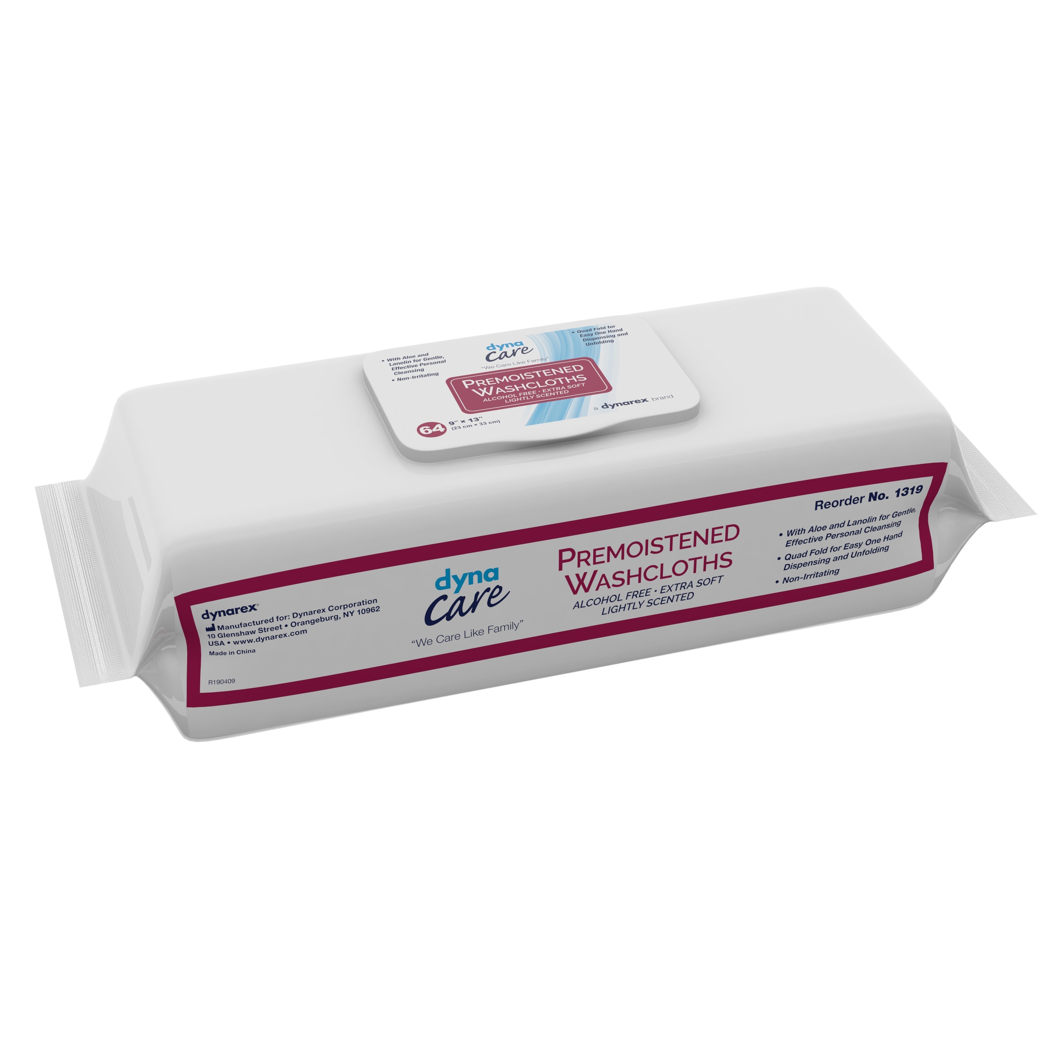 dynarex® Personal Cleansing Wipe, Unscented 1319