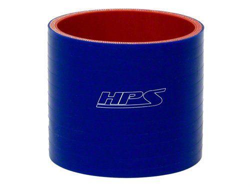 HPS 2-1/2" ID, 4" Length, Silicone Straight Coupler Hose, High Temp 4-ply Reinforced, 63mm ID, Blue