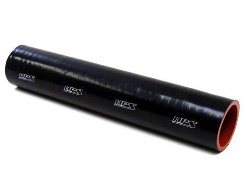 HPS 7/8" ID, 1 Foot Length, Silicone Straight Coupler Tube Hose, High Temp 4-ply Reinforced, Black, 22mm ID