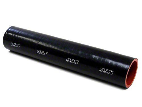 HPS 2-3/4" ID, 1 Foot Length, Silicone Straight Coupler Tube Hose, High Temp 4-ply Reinforced, Black, 70mm ID