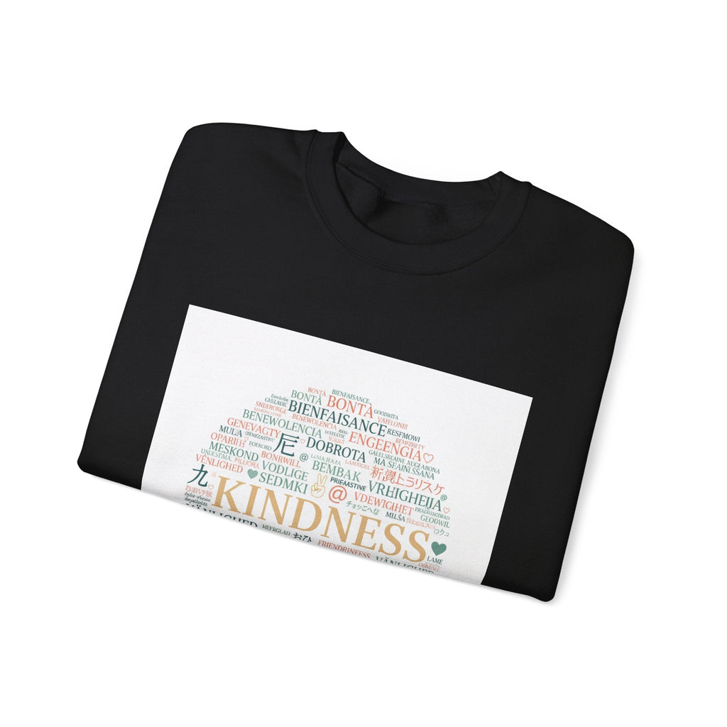 Kindness word circle Sweatshirt | Fresh-Start minimalism, reset mode apparel