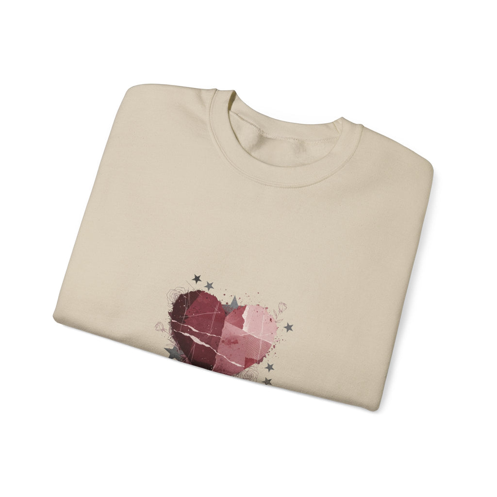 Love Is My Rebellion Sweatshirt | soft grunge heart, distressed punk heart design