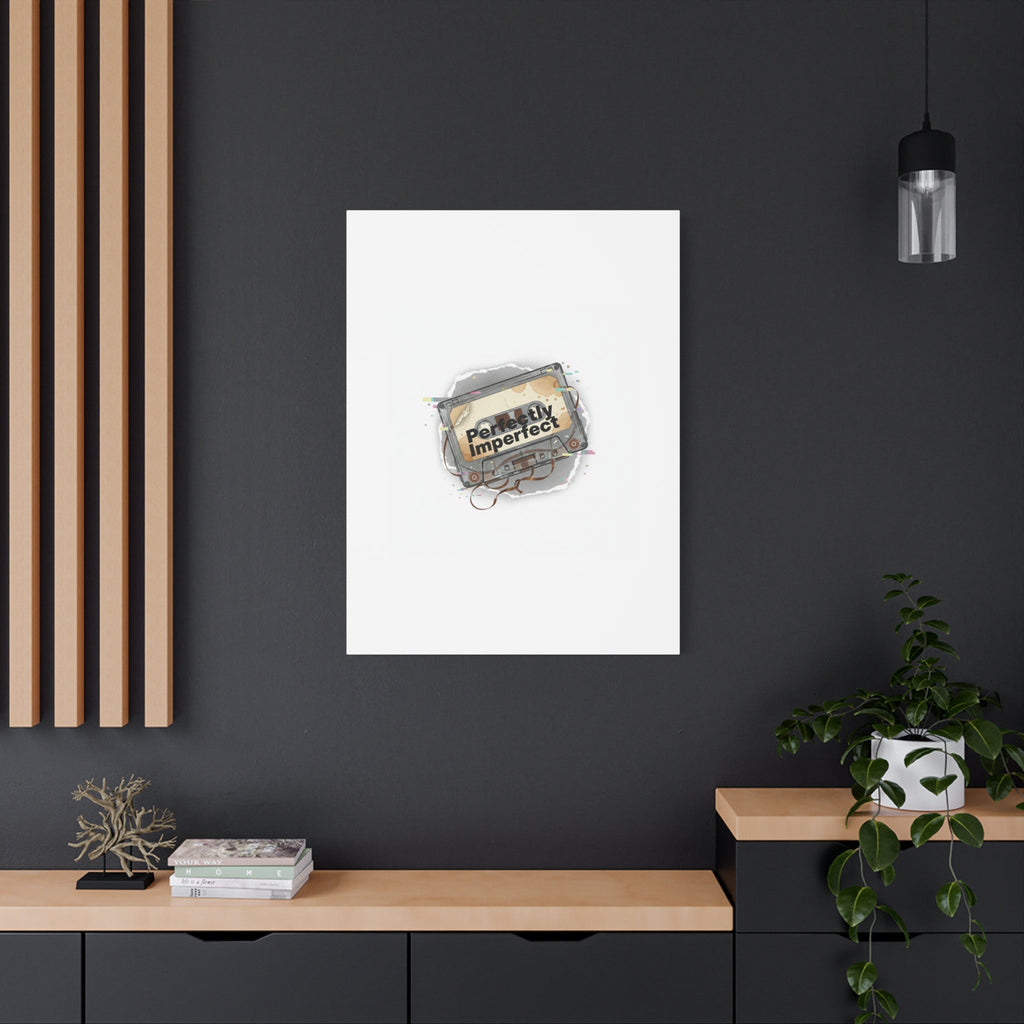 Perfectly Imperfect Cassette, Canvas Print | Analog Error, glitch art static