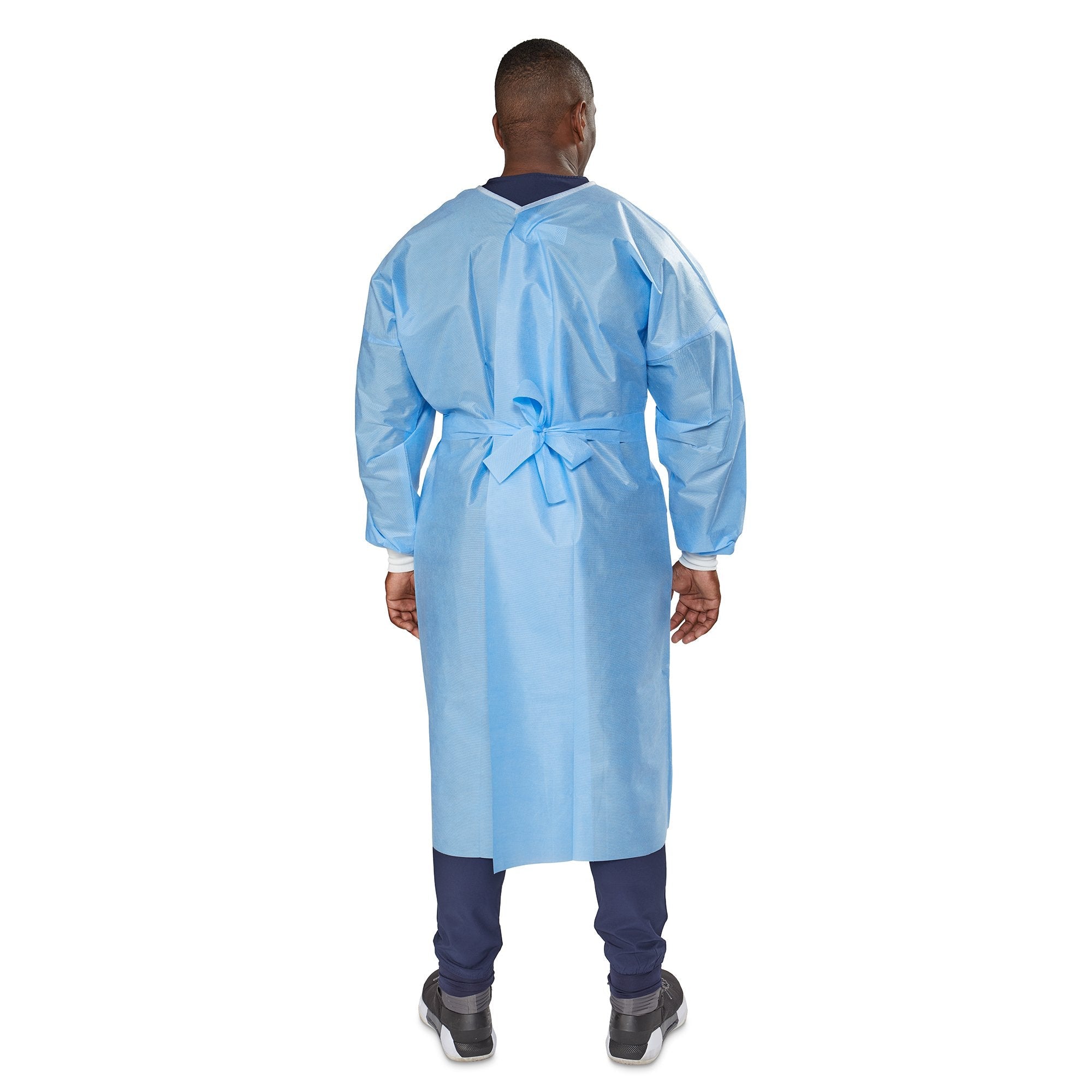 McKesson Nonrated Isolation Gowns, Blue, One Size Fits Most 16-NFKHLTSB6-OSFM