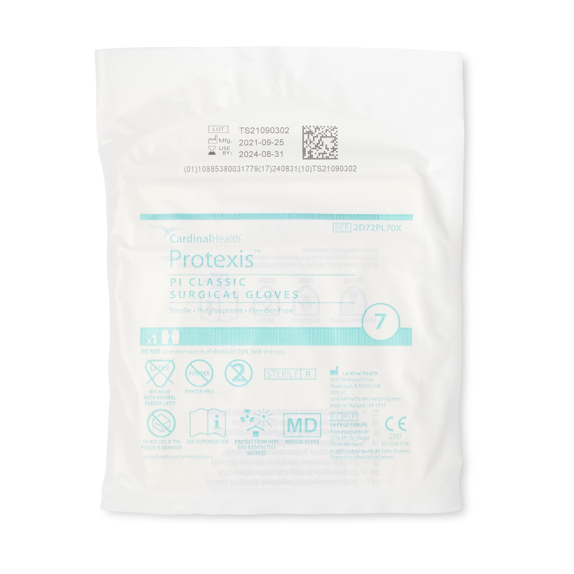 Protexis™ PI Classic Polyisoprene Surgical Glove, Size 7, Ivory 2D72PL70X