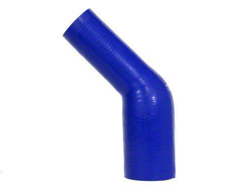 HPS 1-3/4" - 2" ID, Silicone 45 Degree Elbow Reducer Coupler Hose, High Temp 4-ply Reinforced, Blue, 45mm - 51mm ID