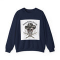 Honor Among Outlaws Crewneck, western skull art | gothic Americana, desert noir design