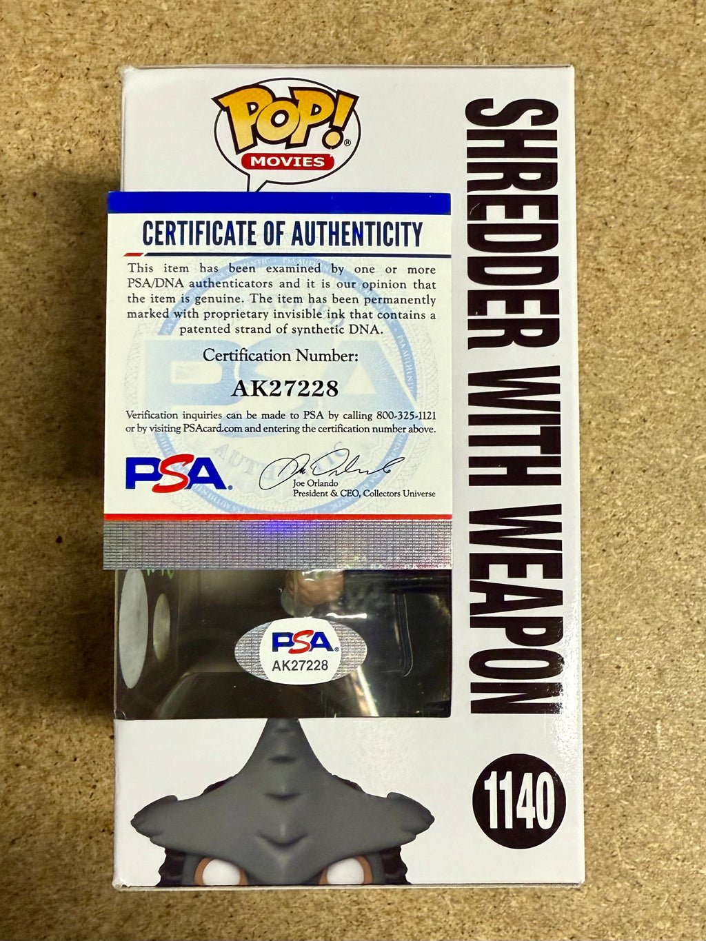 Kevin Nash Signed Shredder Glow Funko Pop! #1140 Ninja Turtles Exclusive With PSA COA