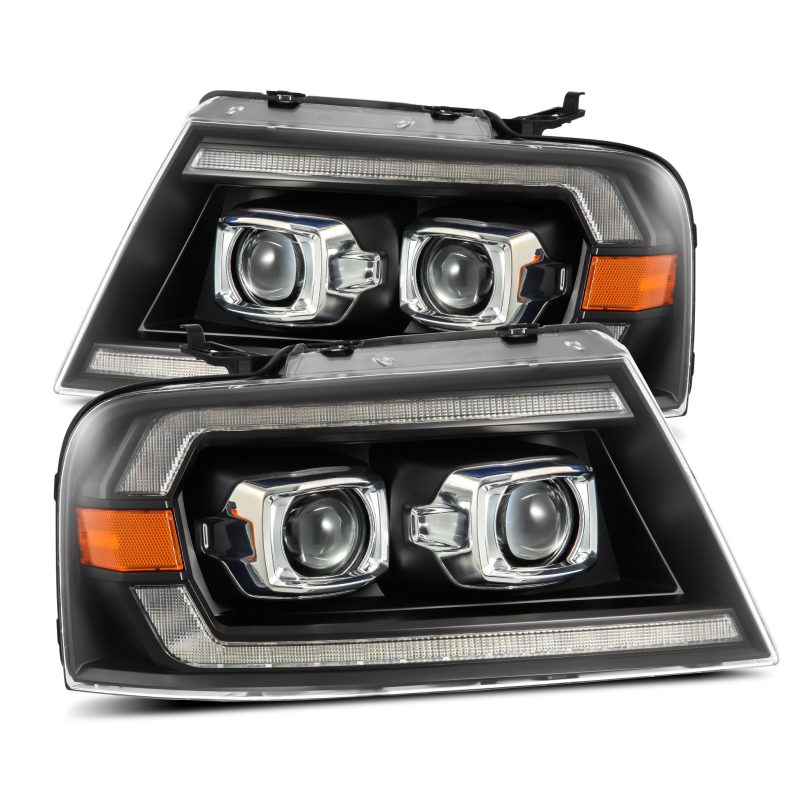 AlphaRex 04-08 Ford F150 PRO-Series Projector Headlights Alpha-Black w/ Sequential Signal and DRL 880134 *Discontinued