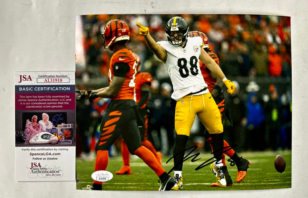 Pat Freiermuth Signed Autographed NFL Pittsburgh Steelers TE 8x10 Photo With JSA COA