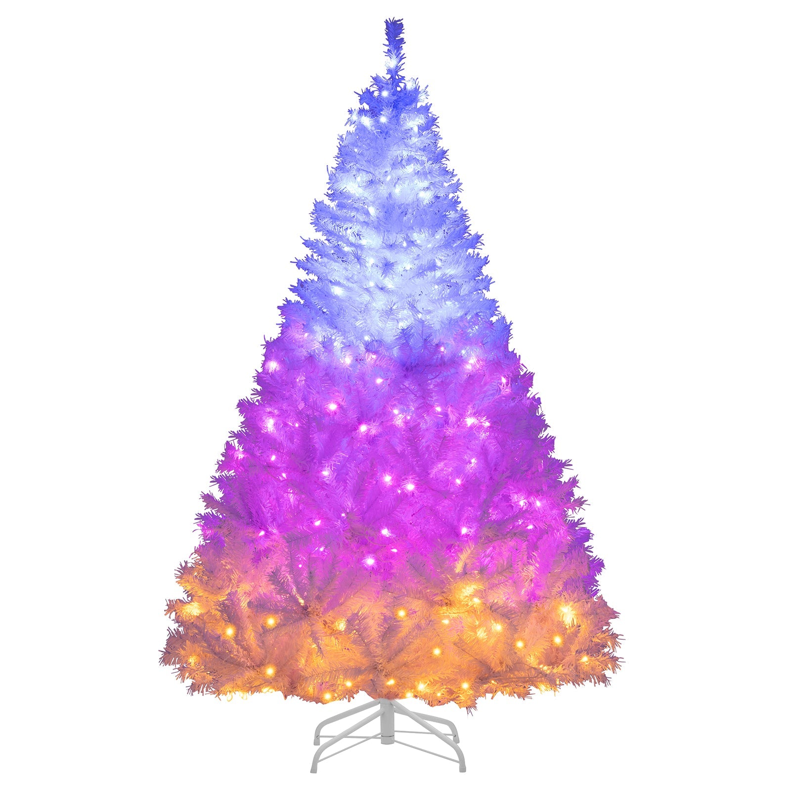 6 Ft Pre-Lit Artificial Christmas Tree with 11 Light Modes