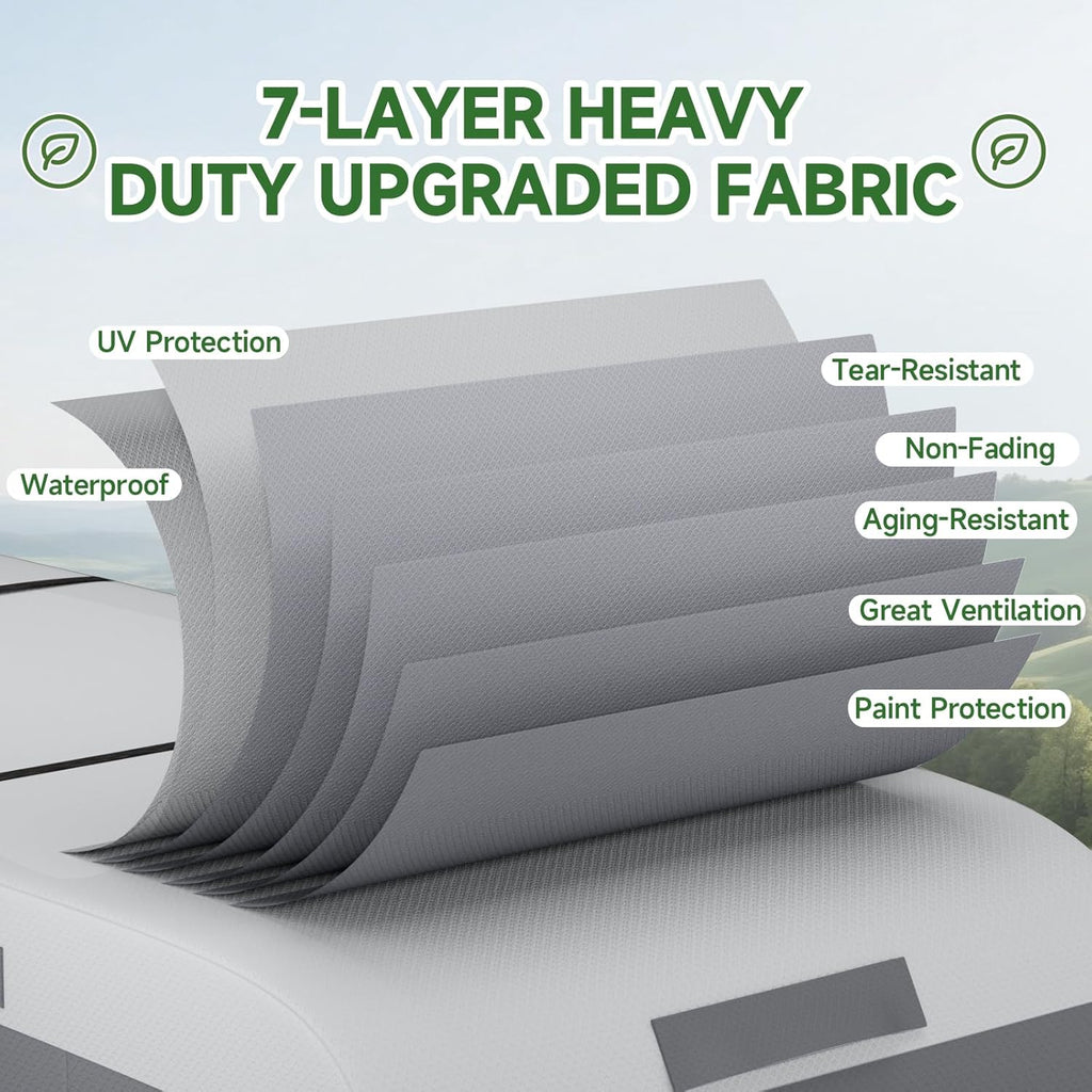 Umbrauto RV Cover Class C Upgraded 7 Layers Anti-UV Top Panel Motorhome Cover,Gray