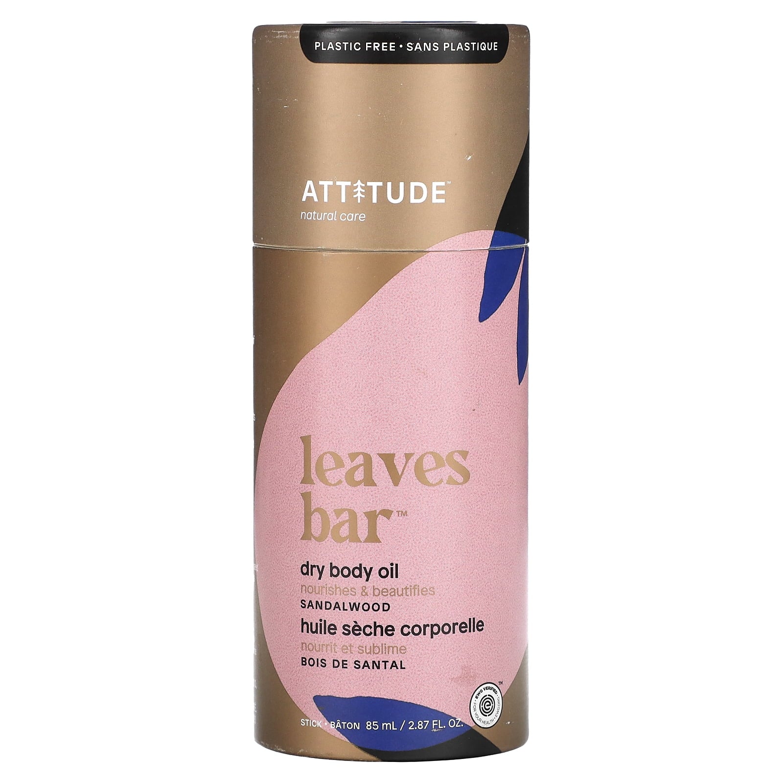 Attitude - Bar Dry Oil Sandalwood, 2.87 oz (Pack of 1) - Moisturizing Body Oil