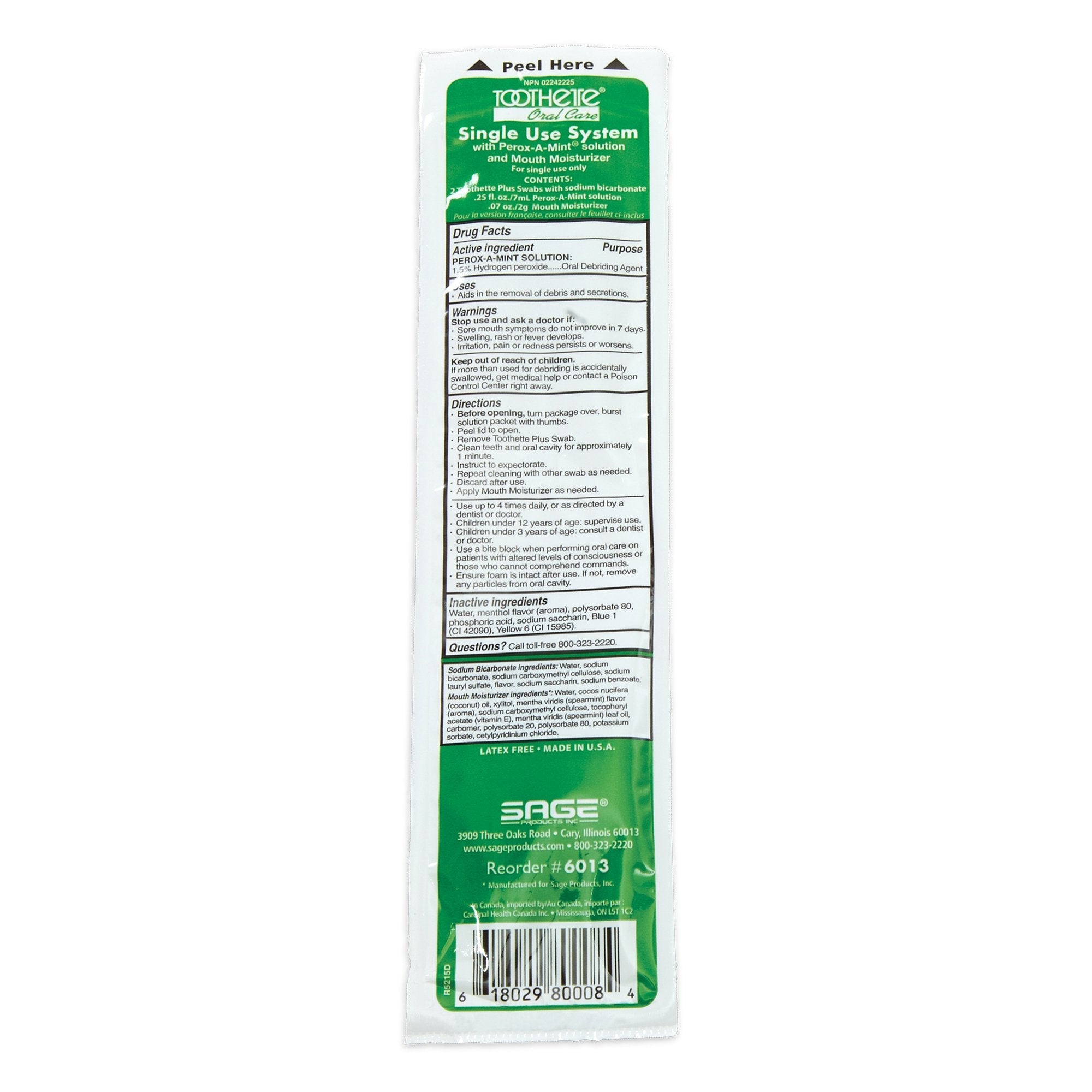 Toothette® Oral Swab Kit with 2 Swabs 6013