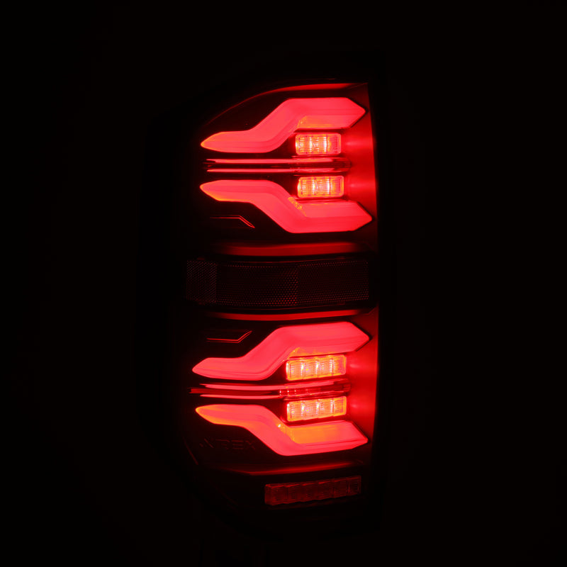 AlphaRex 14-21 Toyota Tundra LUXX LED Taillights Alpha Blk w/Activ Light/Seq Signal 672030 *Discontinued