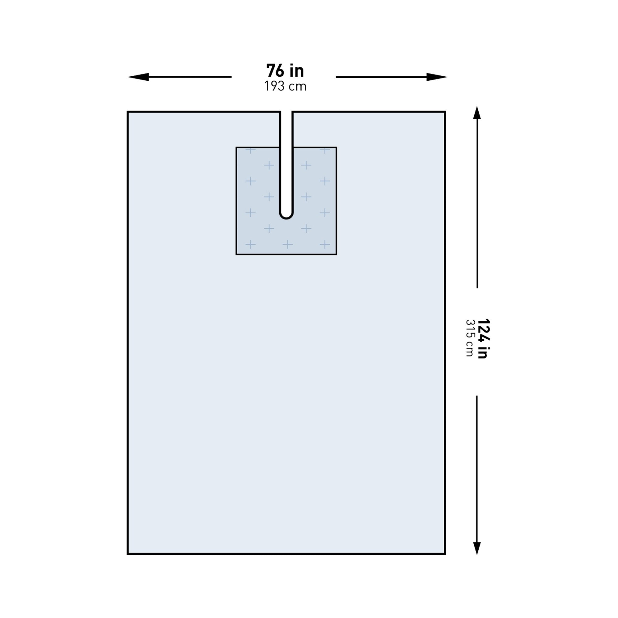 McKesson Sterile EENT Split Drape, 76 x 124 Inch 183-I80-09143G-S
