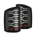 AlphaRex 14-18 GMC Sierra 1500/2500HD/3500HD LUXX-Series LED Tail Lights Blk w/Actv Light & Seq. Sig 630040 *Discontinued