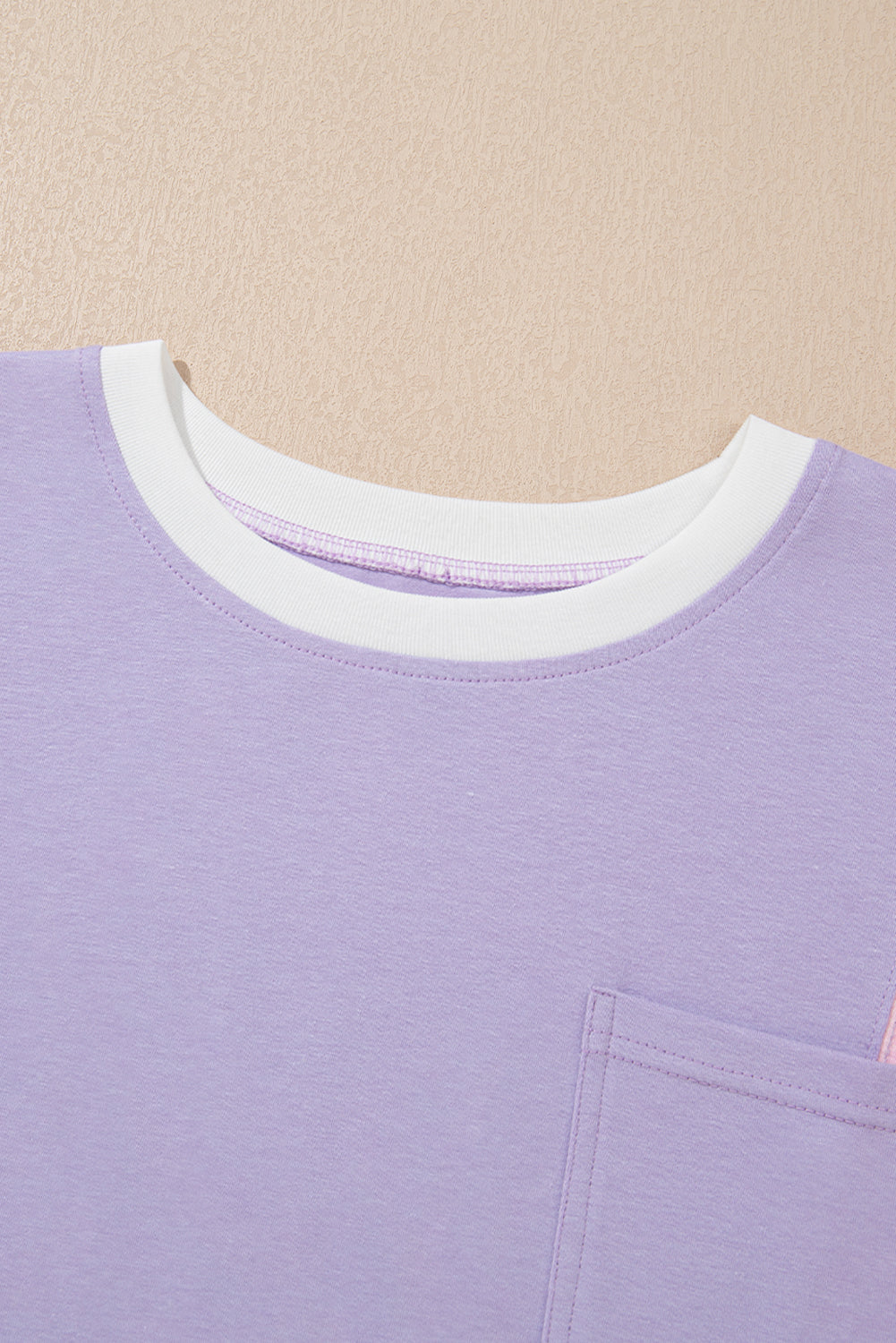 Unique Oils Purple Color Block Patchwork Oversized Half Sleeve T-Shirt