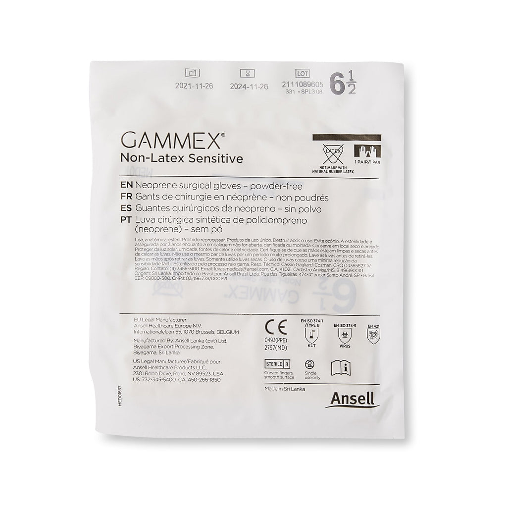 Gammex® Non-Latex Sensitive Polychloroprene Surgical Glove, Size 6.5, Cream 20277265