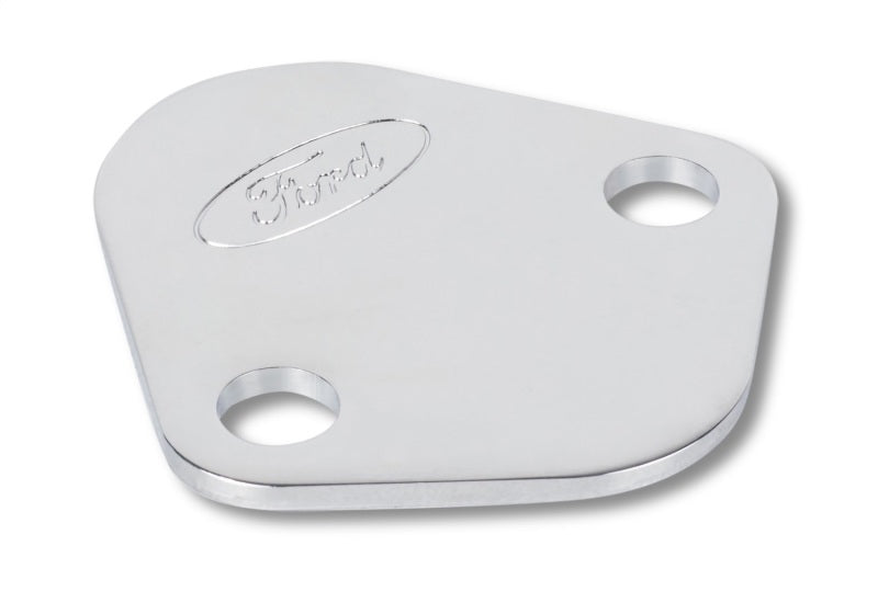 Ford Fuel Pump Block-Off Plate Chrome w/Ford Logo FRD302-290