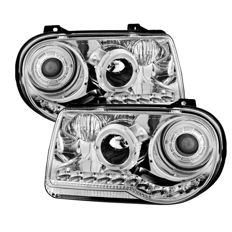 SPYDER Xtune Chrysler 300C 05-10 ( Not 300 ) Halo Projector Headlights Chrome PRO-JH-C300C-LED-C 9027741