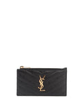 Saint Laurent Women `Cassandre` Matelassé `Fragments` Card Case