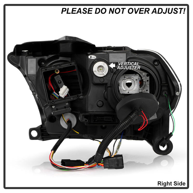 SPYDER 11-13 Dodge Durango (HID Model Only) Projector Headlights - Black PRO-YD-DDU11HIDSI-BK 5088680