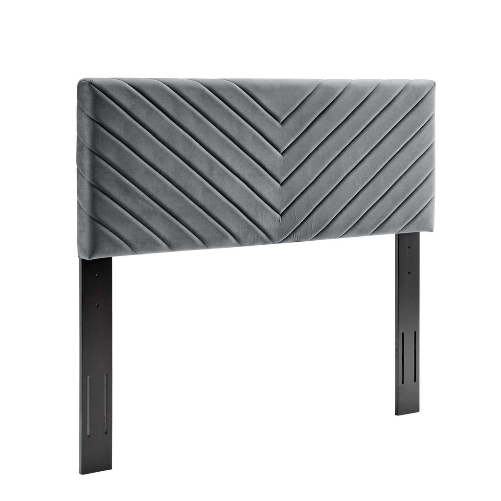 Alyson Angular Channel Tufted Performance Velvet Full / Queen Headboard by Modway