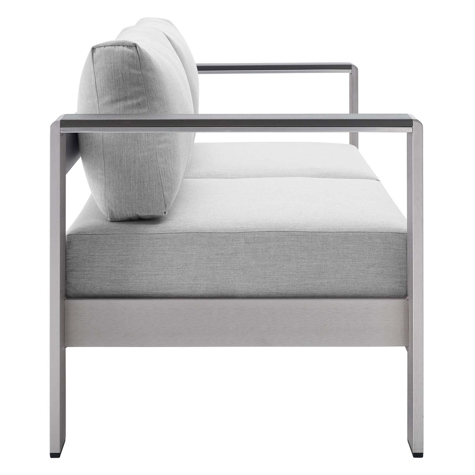 Shore Sunbrella¨ Fabric Aluminum Outdoor Patio Loveseat by Modway