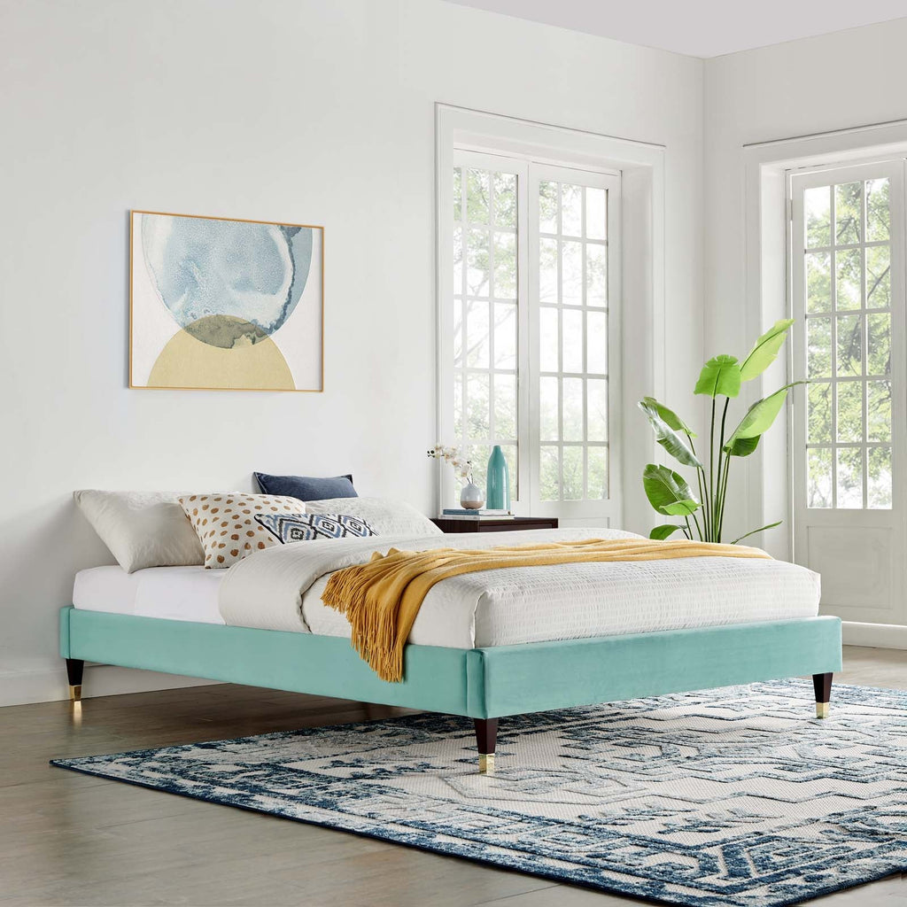 Harlow Performance Velvet Full Platform Bed Frame by Modway