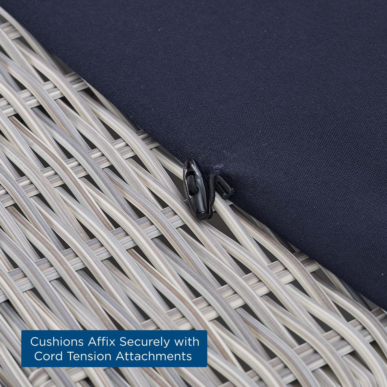 Conway 2-Piece Sunbrella¨ Outdoor Patio Wicker Rattan Armchair and Ottoman Set by Modway