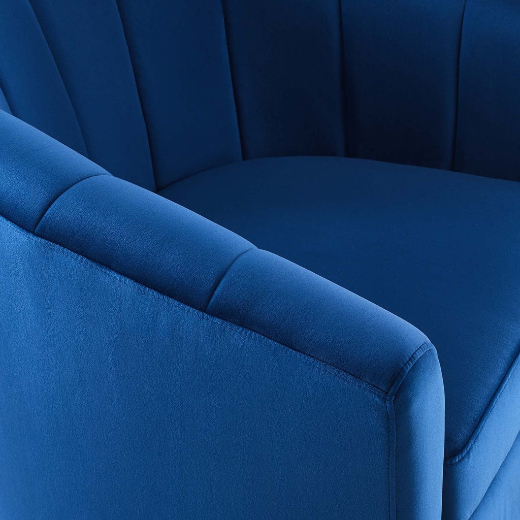 Prospect Performance Velvet Swivel Armchair by Modway