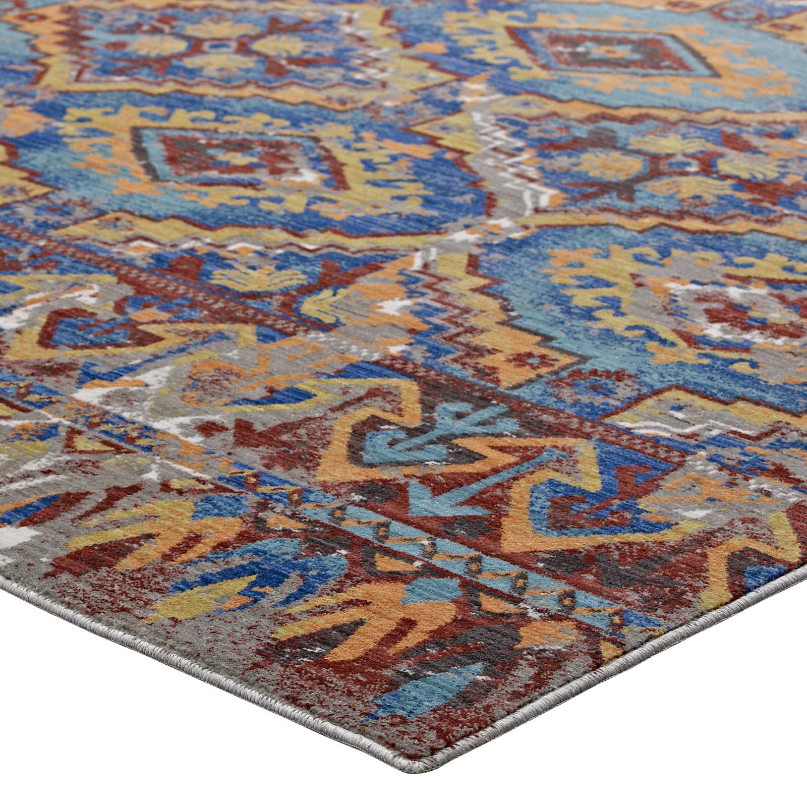 Centehua Distressed Southwestern Aztec 8x10 Area Rug by Modway