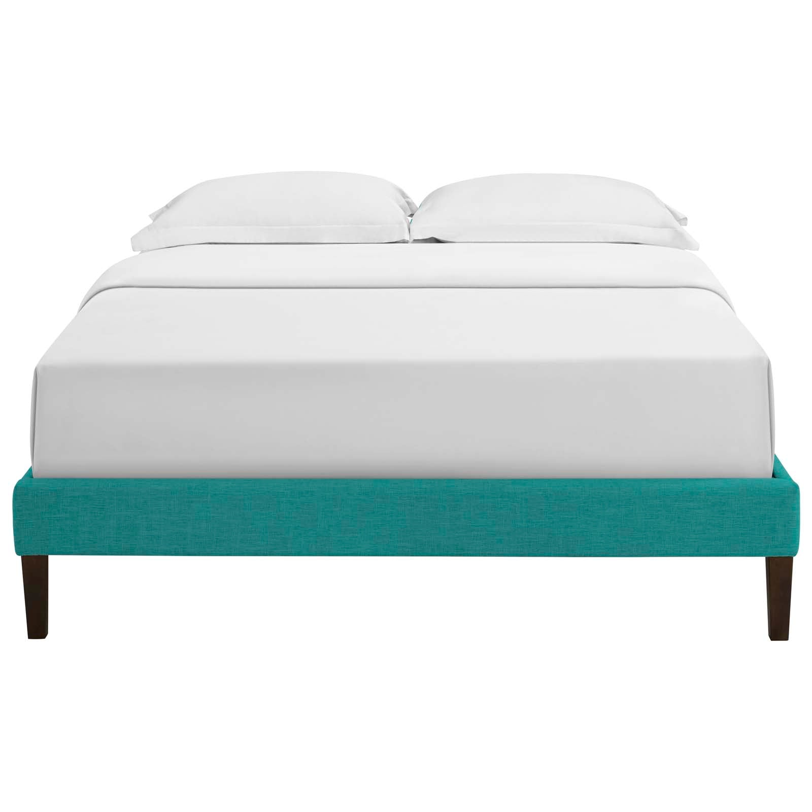 Tessie Fabric Full Bed Frame with Squared Tapered Legs by Modway