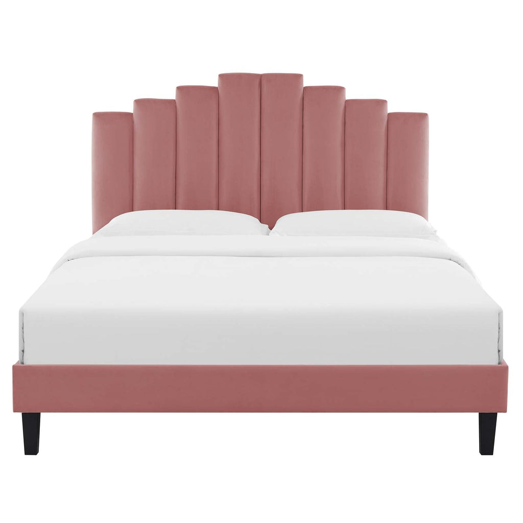 Elise Performance Velvet King Platform Bed by Modway