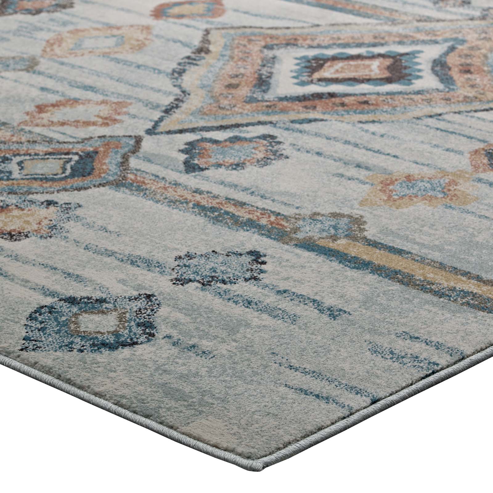 Jenica Distressed Moroccan Tribal Abstract Diamond 8x10 Area Rug by Modway